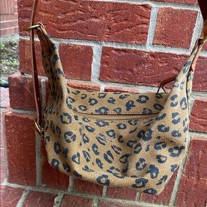 Madewell Leopard Canvas Sling Bag